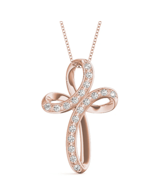 Dancing Cross Diamond Pendant - Image 2